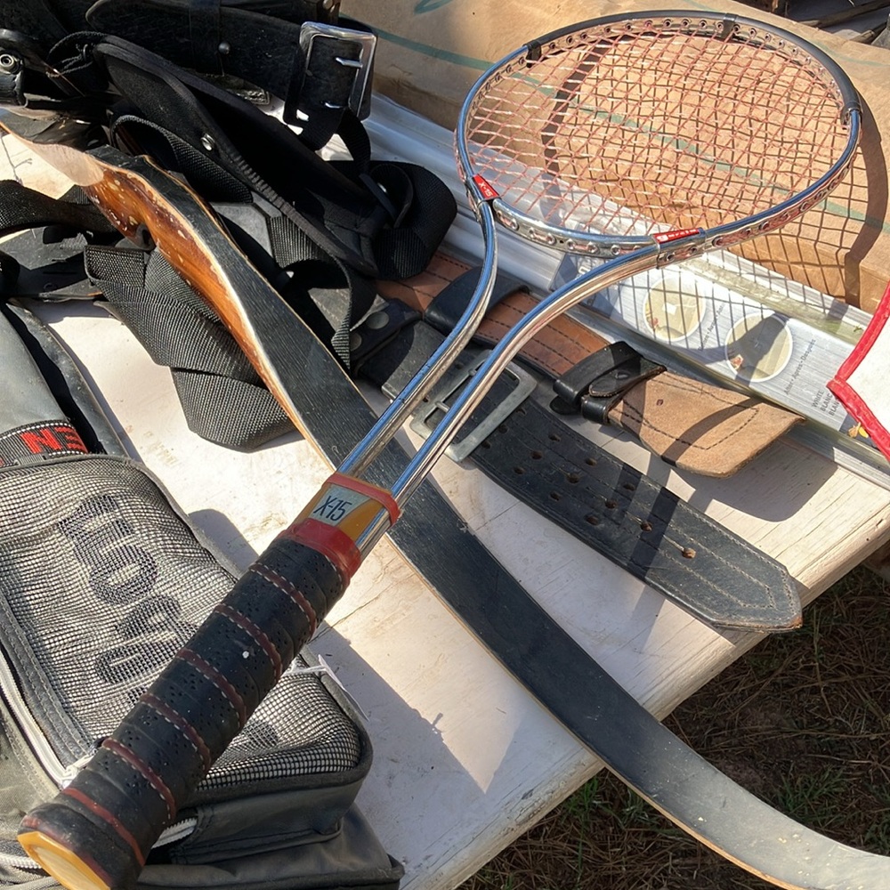 Garcia X-15 Aluminum Metal Tennis Racket with Red and White Design - Picture 3 of 7